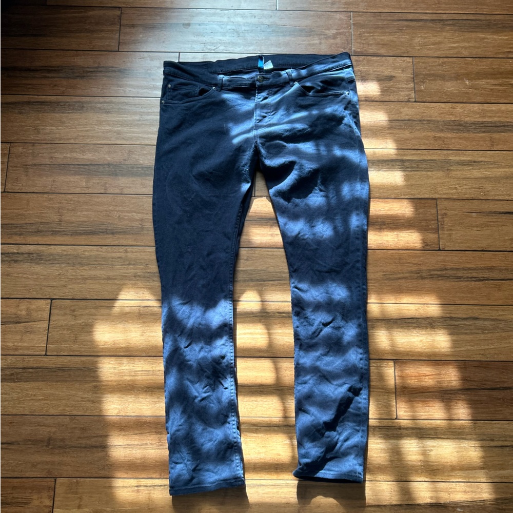 Navy blue skinny jeans H&M x The weekend